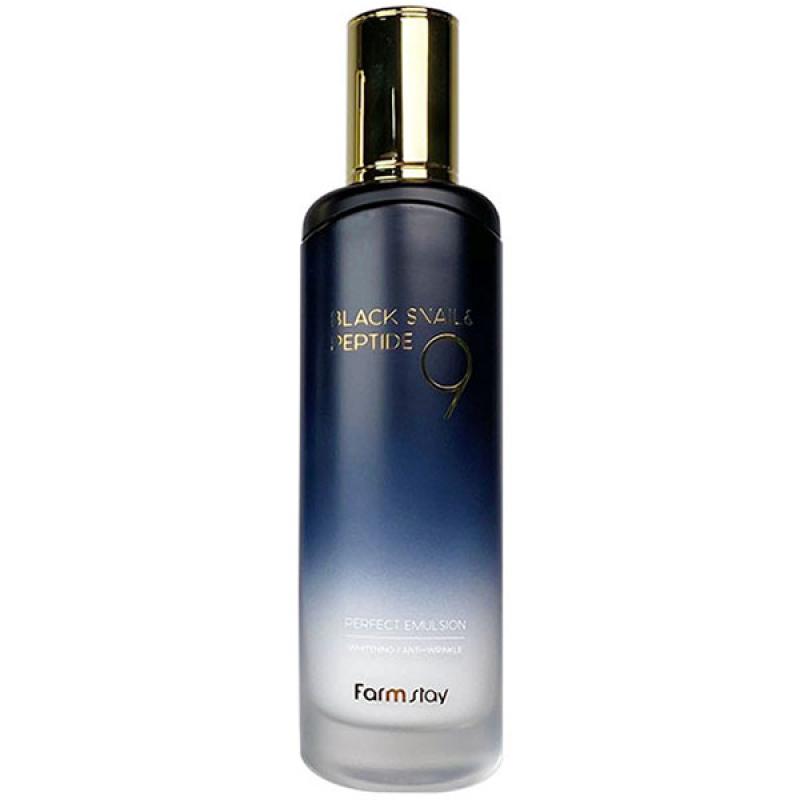 FARMSTAY Omladzujúca emulzia na tvár Black Snail & Peptide 9 Perfect Emulsion 120 ml