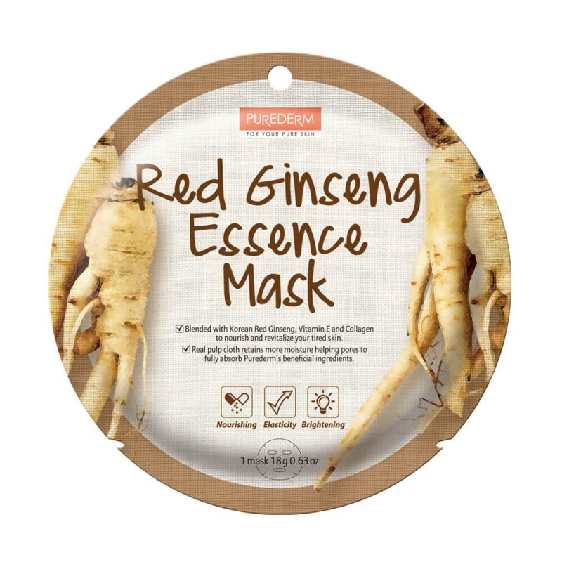 PUREDERM Red Ginseng Essence Mask, 18 g