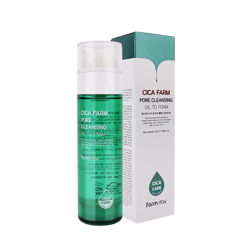 FARMSTAY CICA FARM Pore Cleansing OIL TO Foam, 115 ml 1