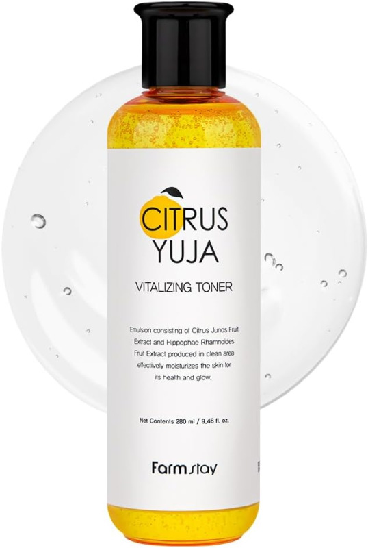 FARMSTAY CITRUS YUJA VITALIZING Toner, 280 ml 2