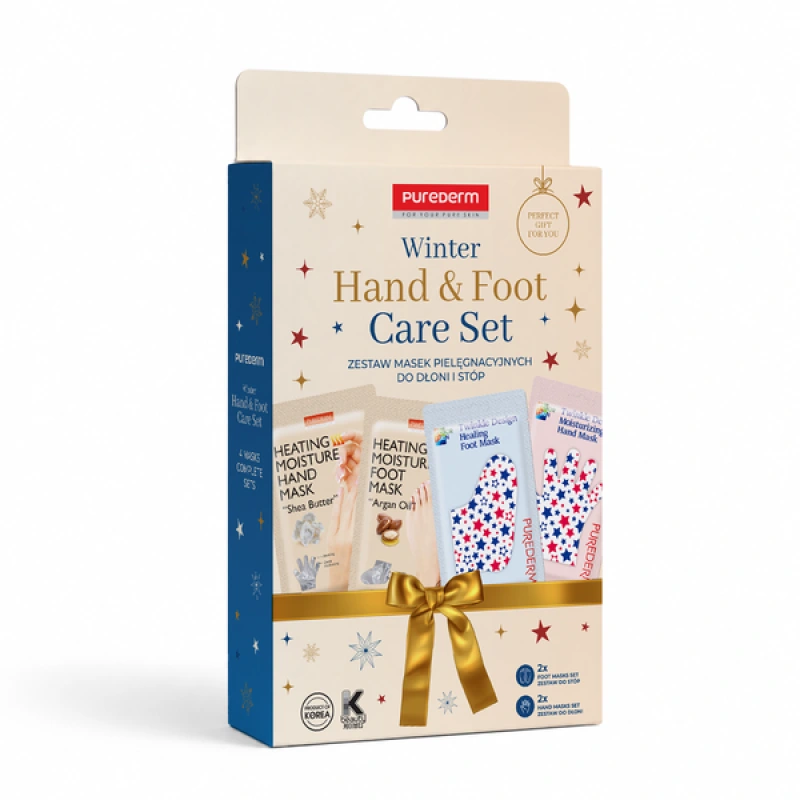 PUREDERM Winter Hand & Foot Care Set – darčeková sada masiek na ruky a nohy