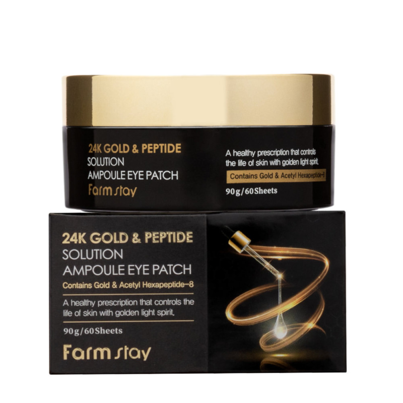 FARMSTAY 24K GOLD & PEPTIDE SOLUTION EYE PATCH, 60 ks 3