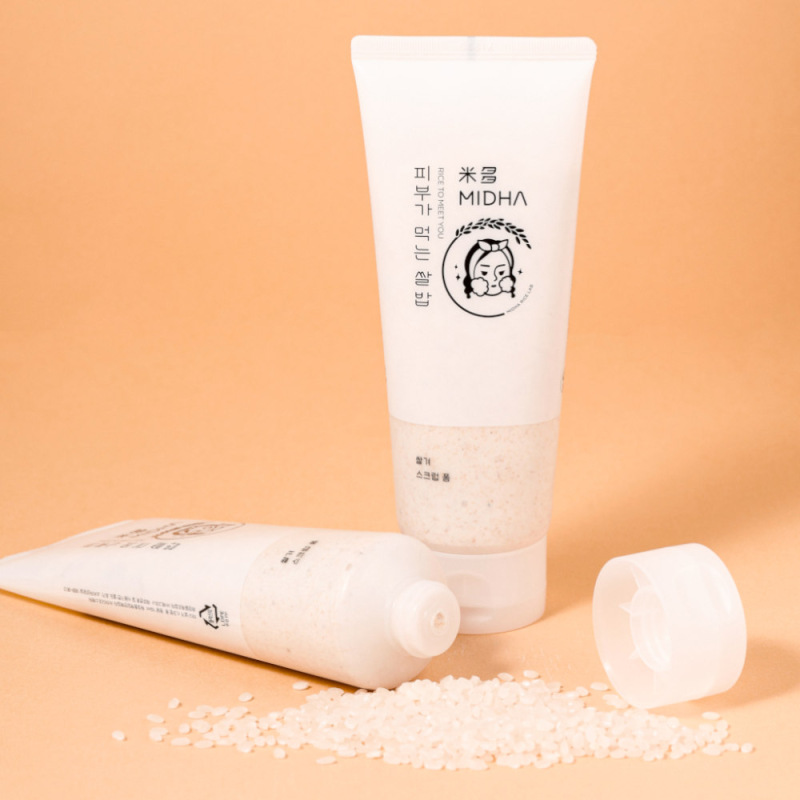 MIDHA Rice Bran Scrub Foam, 150 ml 2