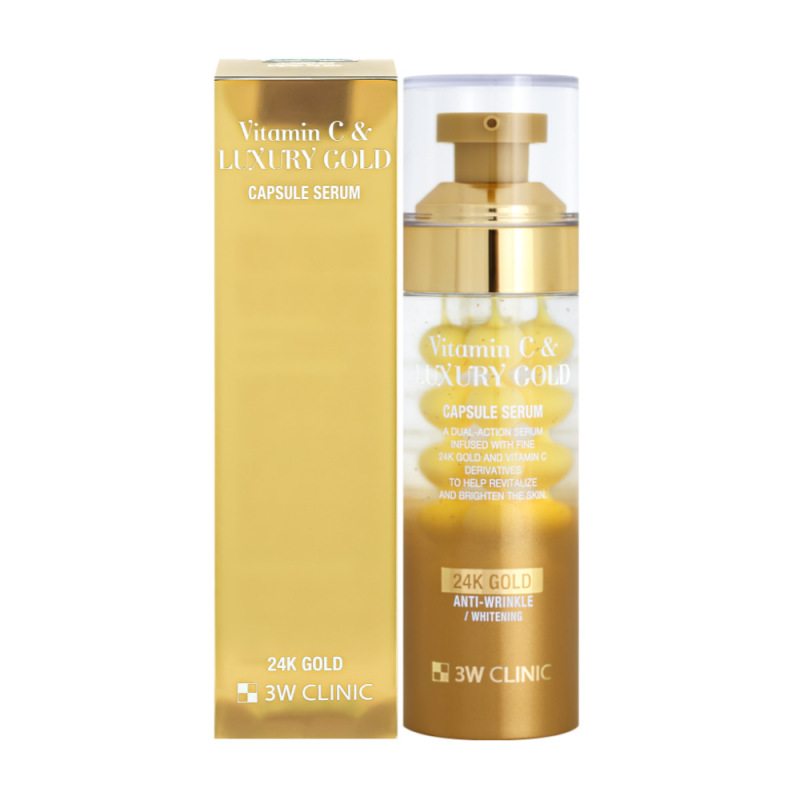 3W CLINIC Vitamin C & Luxury Gold Capsule Serum - kapsulové sérum s vitamínom C a zlatom