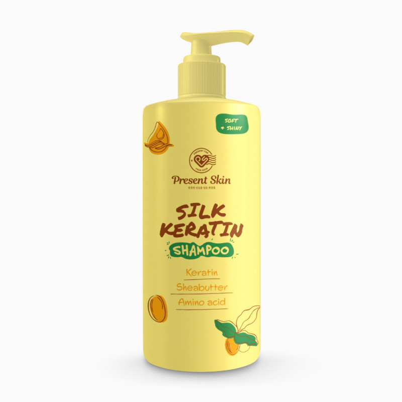 PRESENT SKIN Silk Keratin Shampoo, 500 ml