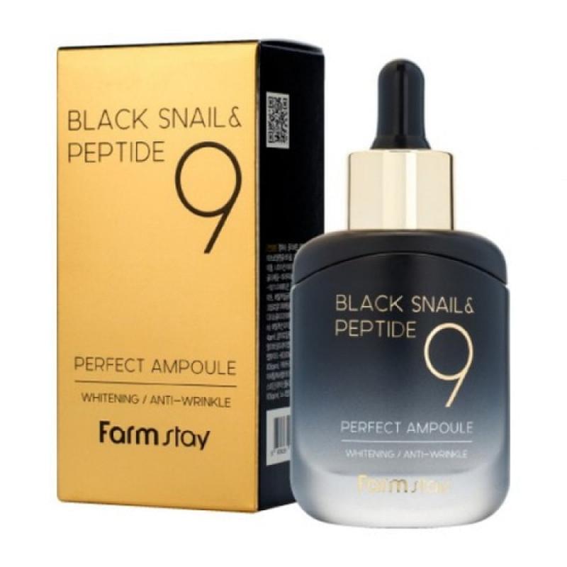 FARMSTAY Omladzujúce sérum Black Snail & Peptide 9 Perfect Ampoule 35 ml