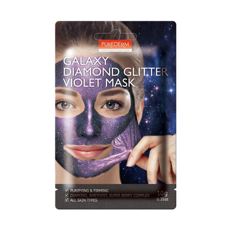 PUREDERM Galaxy Diamond Glitter VIOLET Mask, 10 g