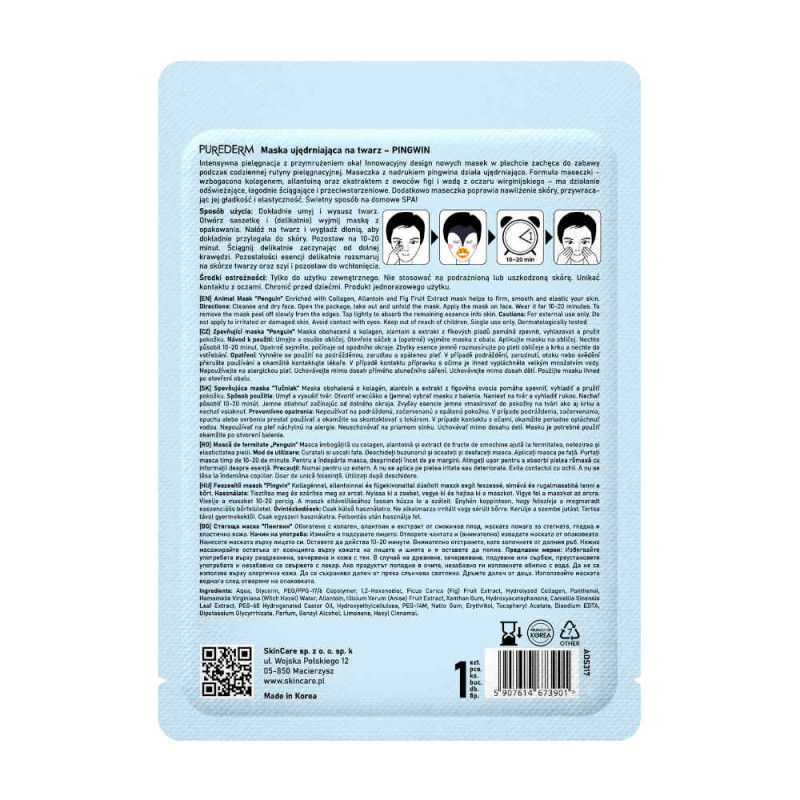 PUREDERM Animal Mask Penguin 1