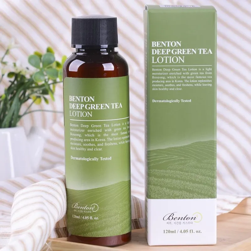 BENTON Upokojujúce pleťové mlieko Deep Green Tea Lotion