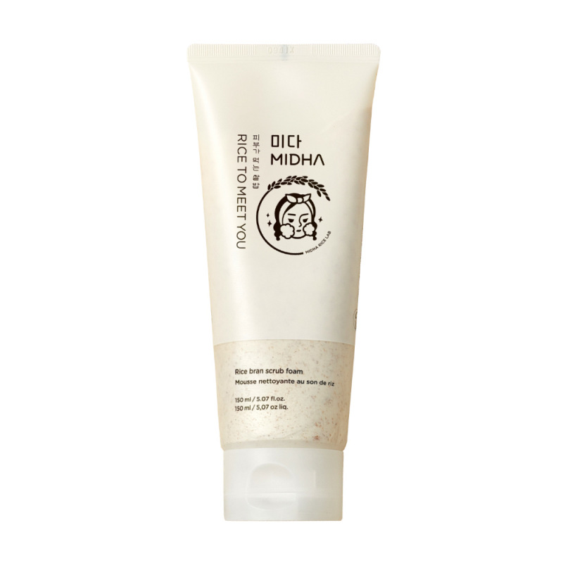 MIDHA Rice Bran Scrub Foam, 150 ml 5