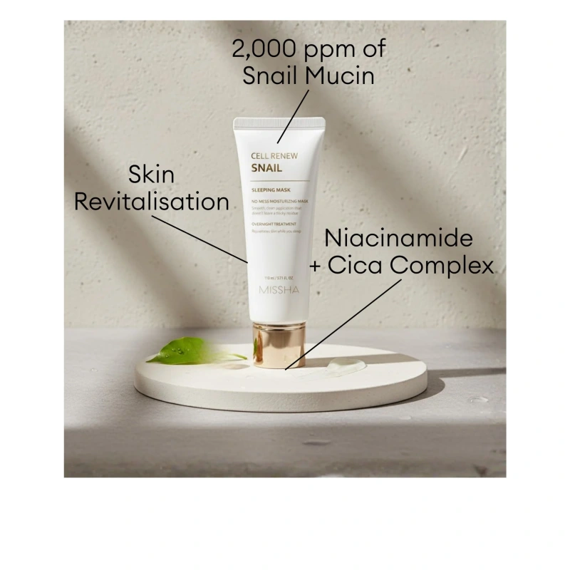 MISSHA Super Aqua Cell Renew Snail Sleeping Mask, 110ml 4