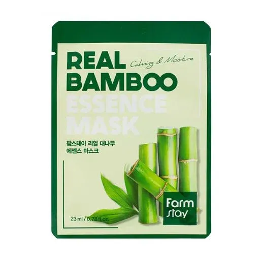 FARMSTAY Hydratačná pleťová maska Real Bamboo Essence Mask