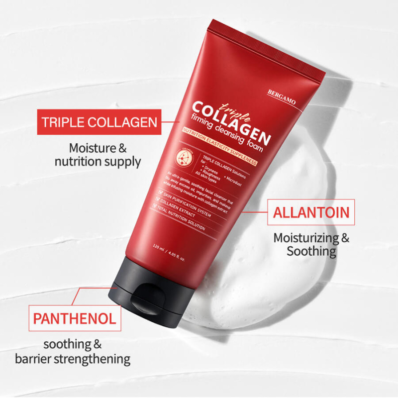 BERGAMO Triple Collagen Firming Cleansing Foam, 120 ml 4