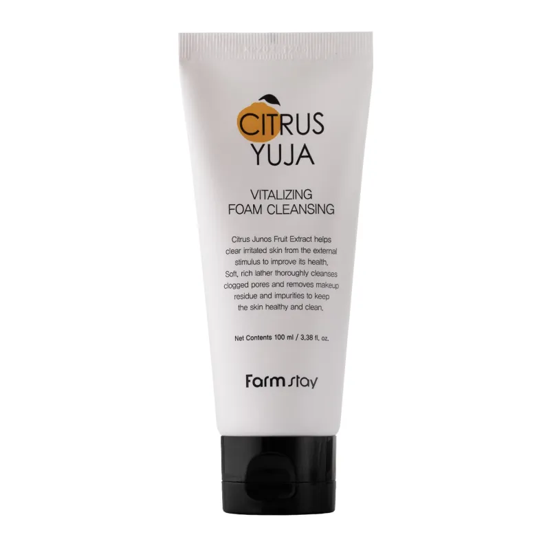 FARMSTAY CITRUS YUJA VITALIZING Foam Cleanser, 100 ml