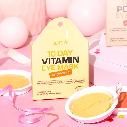 PETITFÉE 10 Day Vitamin Eye Mask Brightening, 20 ks