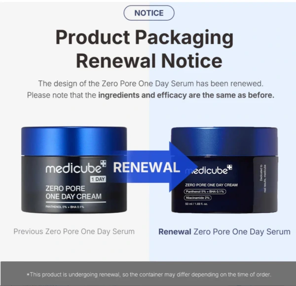 MEDICUBE Zero Pore One Day Cream, 50ml 3