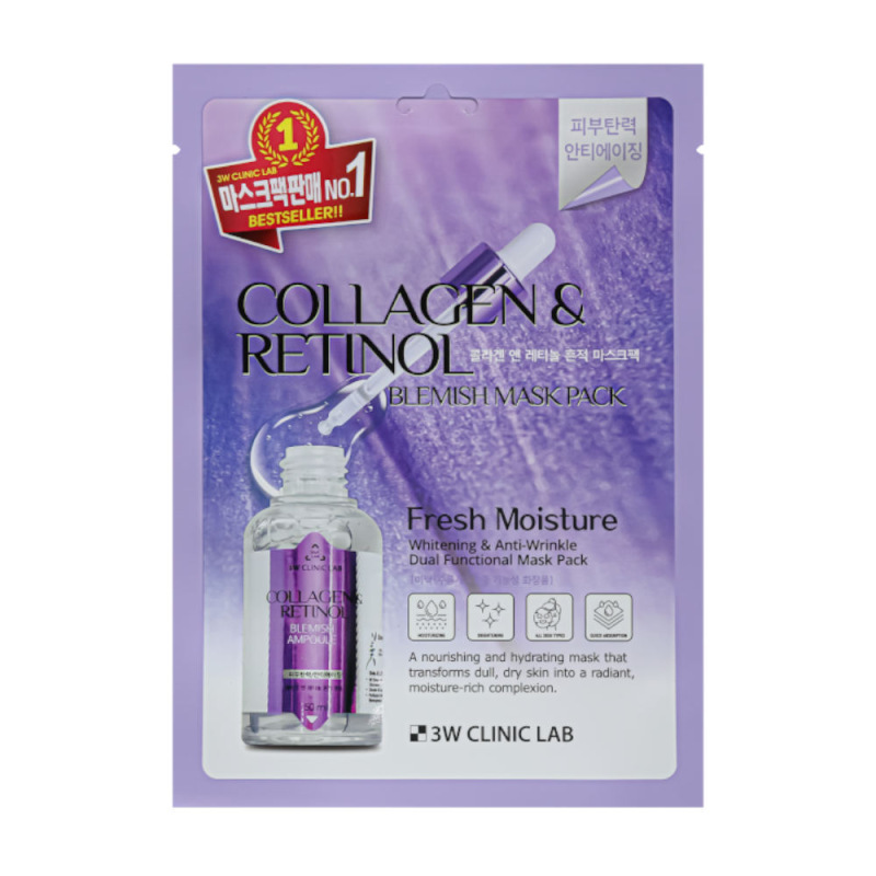 3W CLINIC LAB Collagen & Retinol Blemish Mask Pack