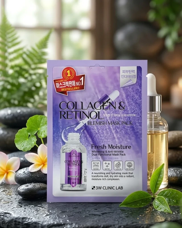 3W CLINIC LAB Collagen & Retinol Blemish Mask Pack 1