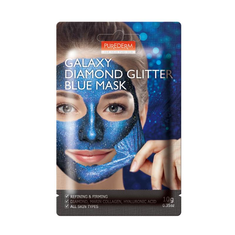 PUREDERM Galaxy Diamond Glitter BLUE Mask, 10 g