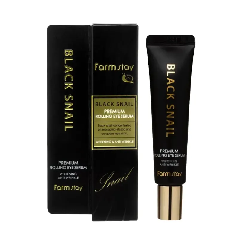 FARMSTAY Black Snail Premium Rolling Eye Serum, 25 ml