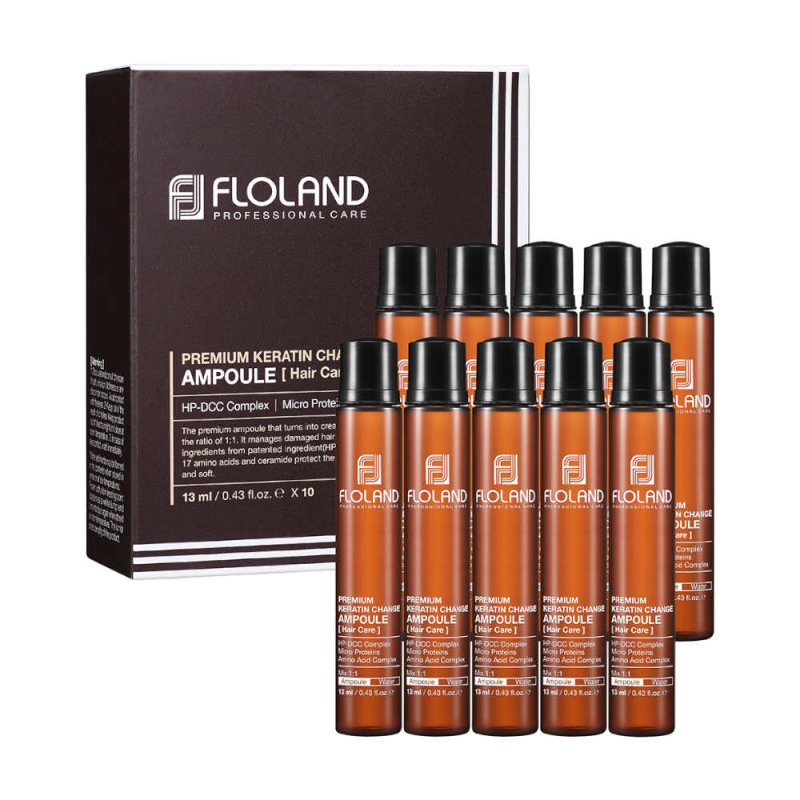 FLOLAND Premium Keratin Change Ampoule, 10x13 ml 7