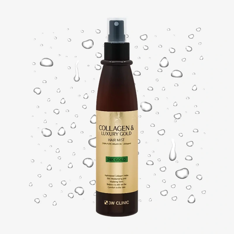 3W CLINIC Collagen & Luxury Gold Hair Mist - vlasová hmla