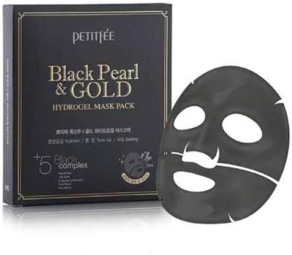 PETITFÉE Black Pearl & Gold Hydrogel Mask, 5ks