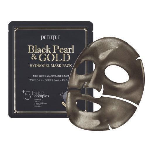 PETITFÉE Black Pearl & Gold Hydrogel Mask