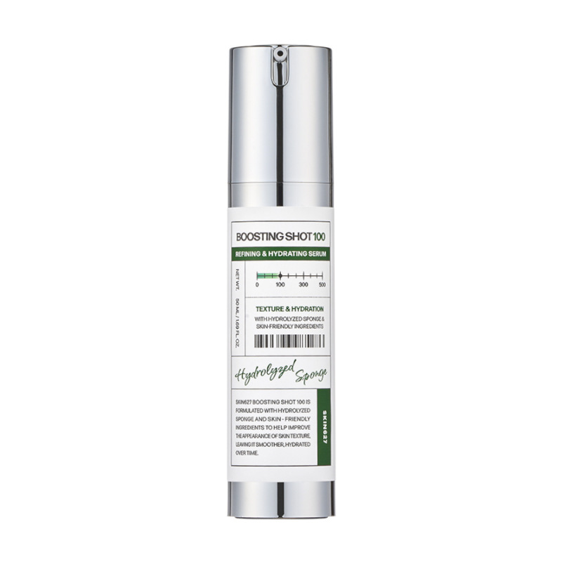 SKIN627 Boosting Shot 100+ Cica pleťová maska ​​so zeleným čajom 3