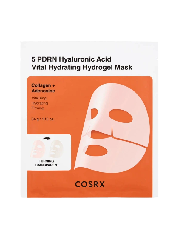 COSRX 5 PDRN Hyaluronic Acid Vital Hydrating Hydrogel Mask, 34g x 3ks 2