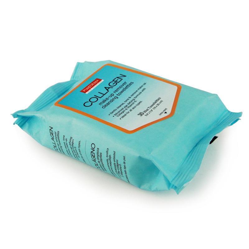 PUREDERM Make-up Remover Cleansing Towelettes COLLAGEN 2