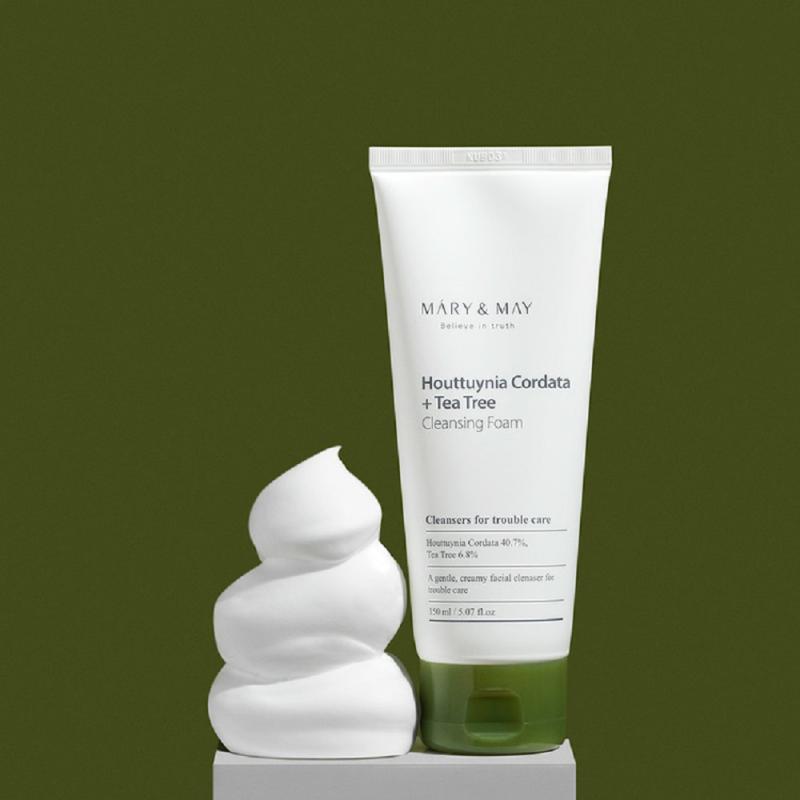 MARY & MAY Krémová čistiaca pena Houttuynia Cordata + Tea Tree Cleansing Foam