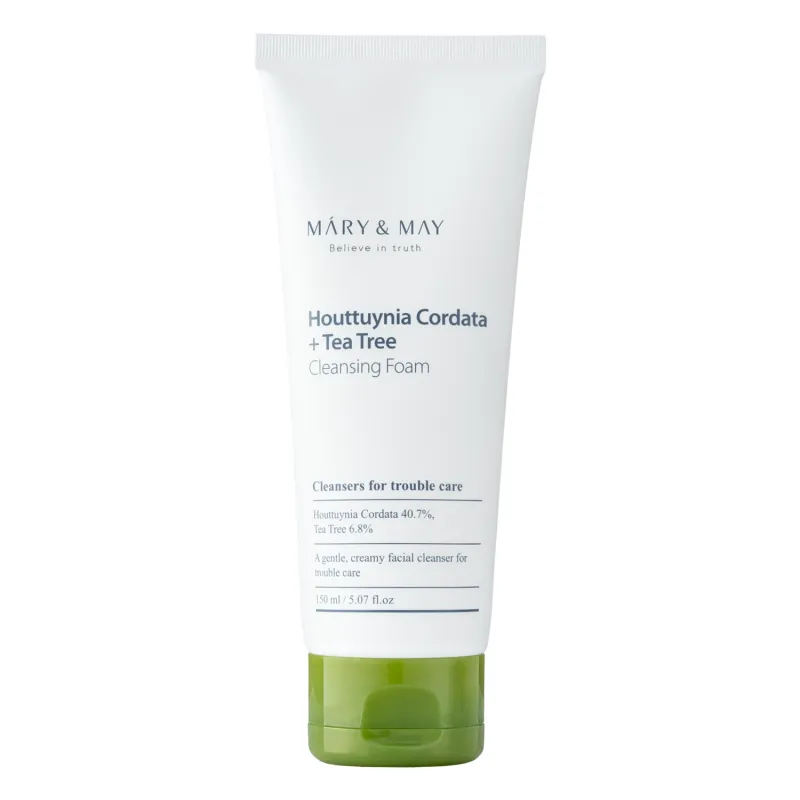 MARY & MAY Krémová čistiaca pena Houttuynia Cordata + Tea Tree Cleansing Foam