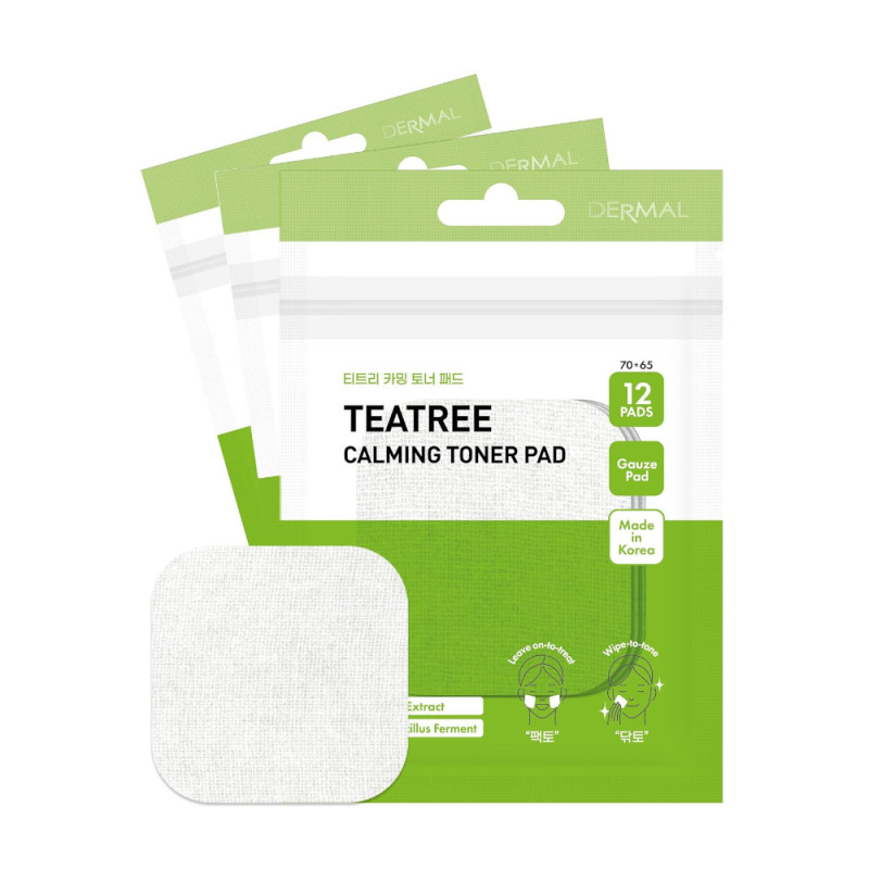 DERMAL Tea Tree Calming Toner Pad - onizačné tampóny s Tea Tree na problematickú pleť