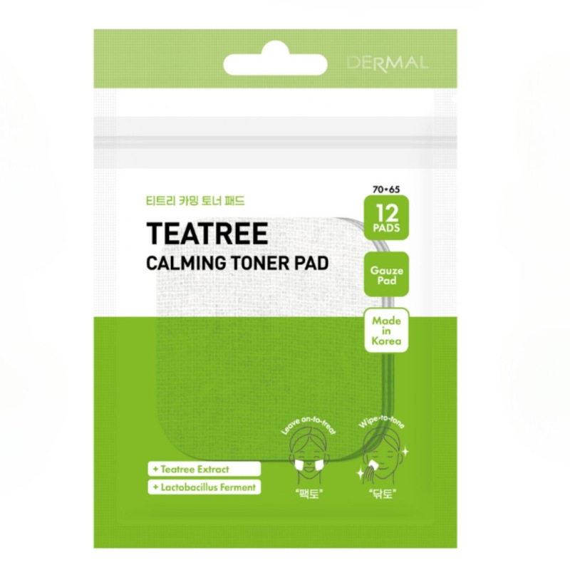 DERMAL Tea Tree Calming Toner Pad - onizačné tampóny s Tea Tree na problematickú pleť 1