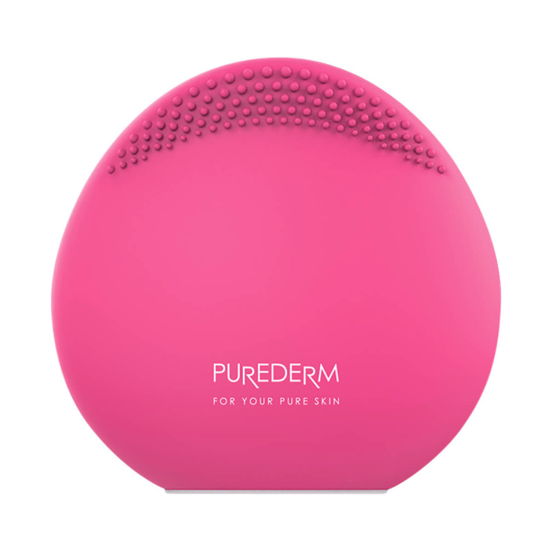 PUREDERM Cestovná kefka na čistenie tváre RUŽOVÁ 3