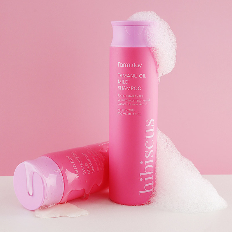 FARMSTAY TAMANU OIL MILD Shampoo HIBISCUS 4