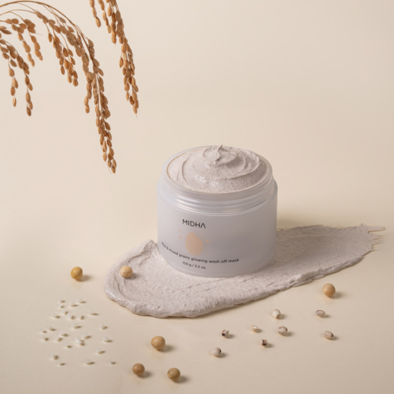 MIDHA Rice & Mixed Grains Glowing Mask, 100 ml 1