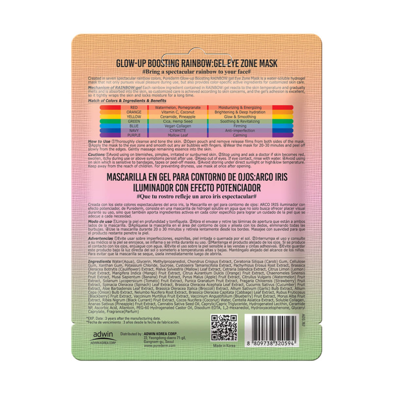 PUREDERM Glow-up Boosting RAINBOW:Gel Eye zone Mask 1