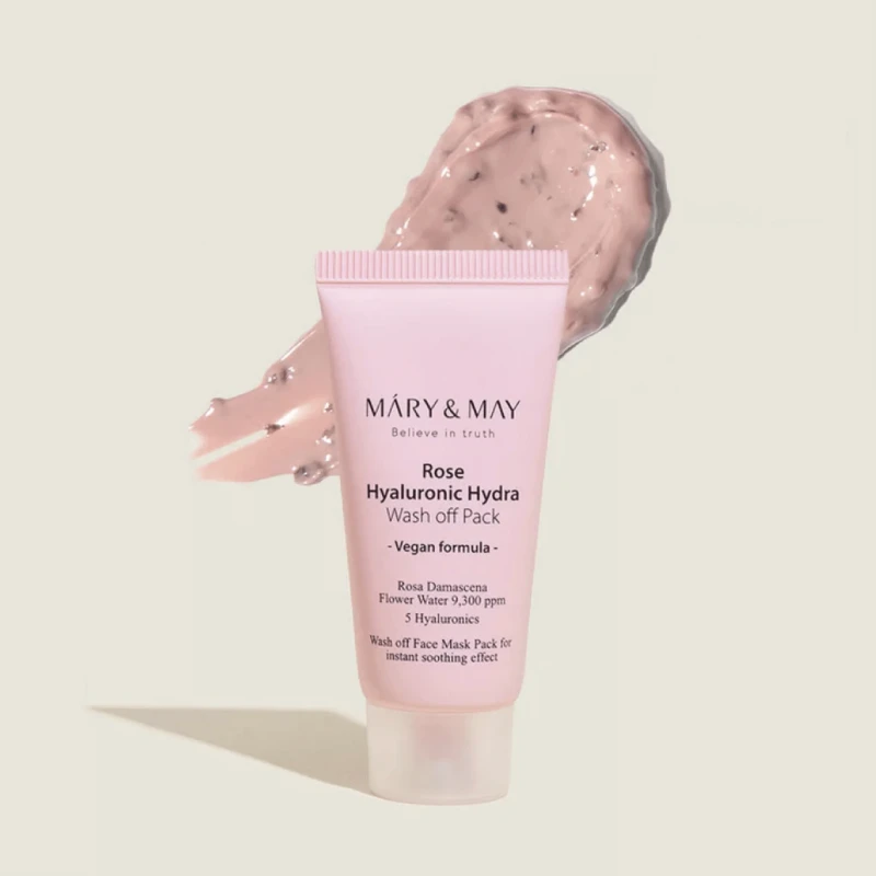 Mary&May Rose Hyaluronic Hydra Wash off Pack 30g 2
