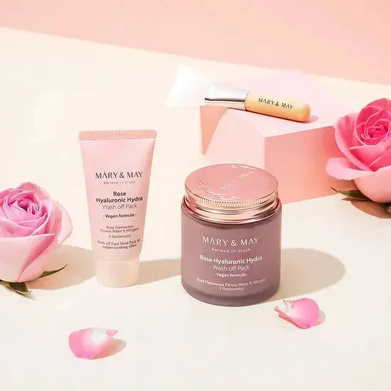 Mary&May Rose Hyaluronic Hydra Wash off Pack 30g 1