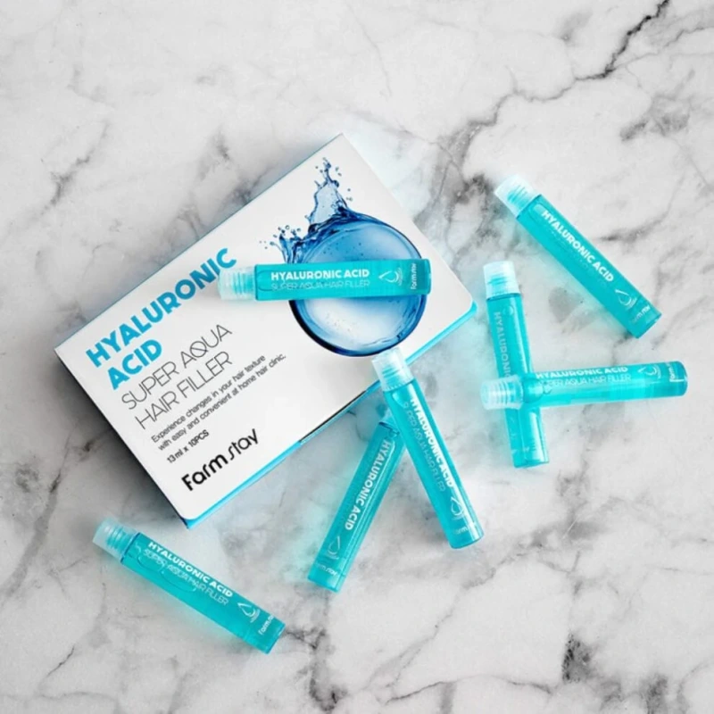 FARMSTAY HYALURONIC ACID Super Aqua Hair Filler, 10 x 13 ml 1