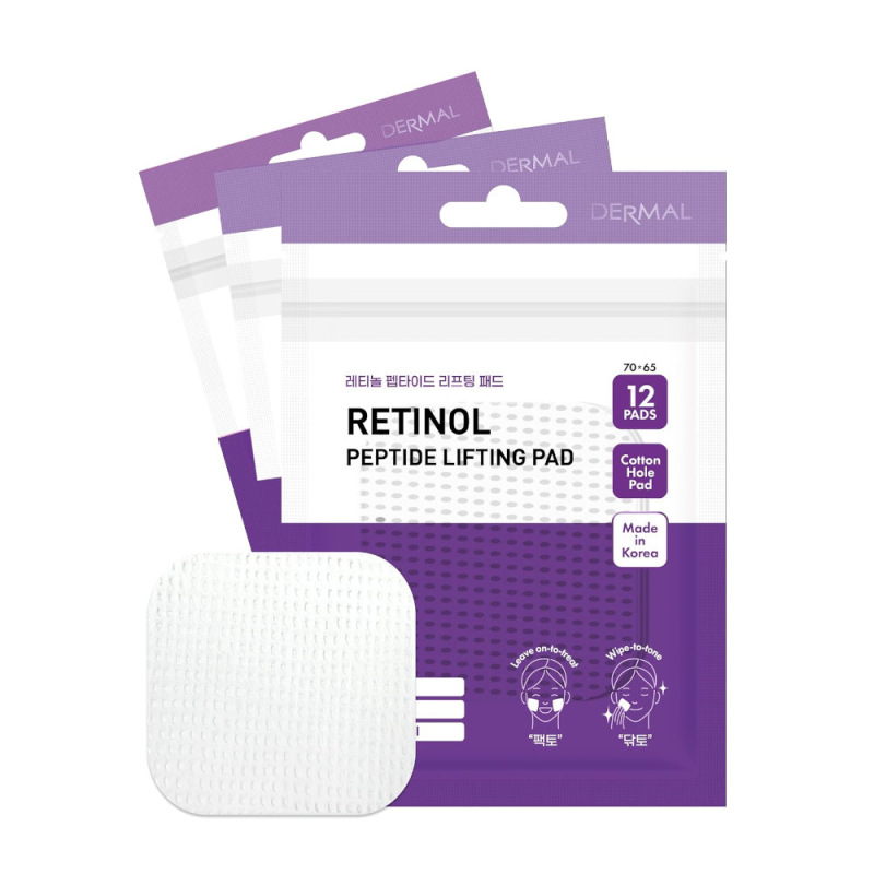 DERMAL Retinol Peptide Lifting Pad - Liftingové tonizačné tampóny