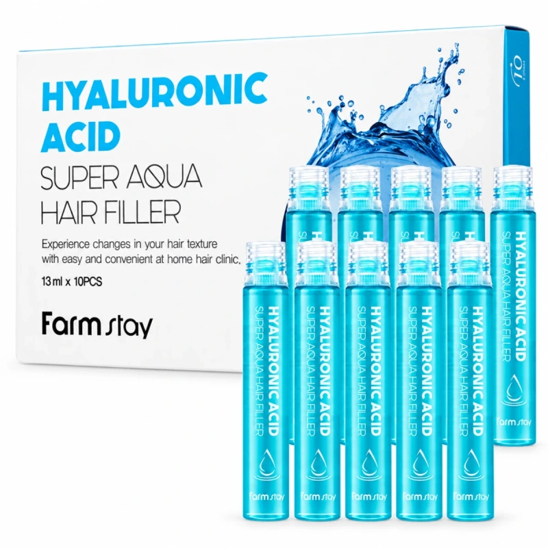 FARMSTAY HYALURONIC ACID Super Aqua Hair Filler, 10 x 13 ml 3