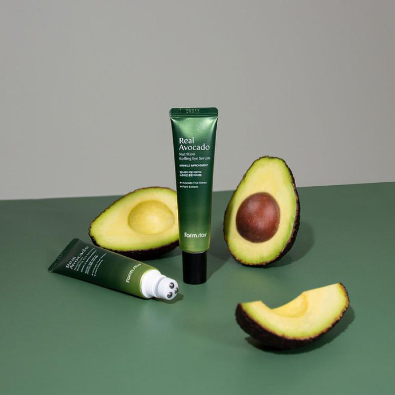 FARMSTAY Real Avocado Nutrition Rolling Eye Serum, 25 ml