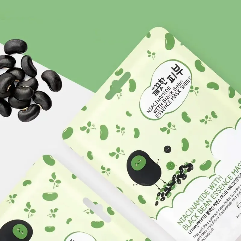 ESFOLIO Rozjasňujúca textilná maska Pure Skin Niacinamide Black Bean Essence Mask Sheet