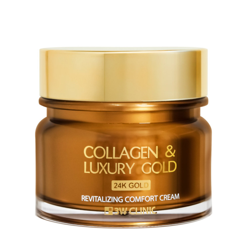 3W CLINIC Collagen & Luxury Gold Revitalizing Comfort Gold Cream – výživný pleťový krém