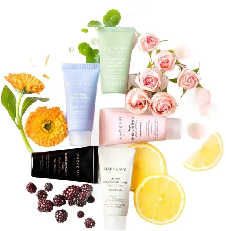 Mary&May Vegan Wash Off Mask MINI Gift Set (5×30 g) 1