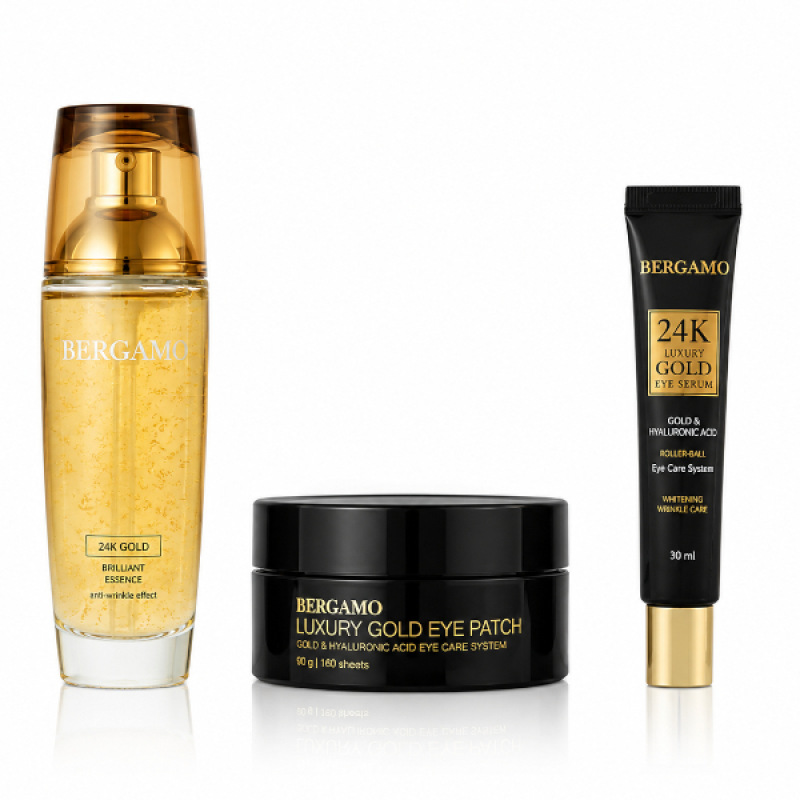BERGAMO GOLDEN GLOW Ritual Set- Zlatý rituál starostlivosti o pleť a očné okolie 2