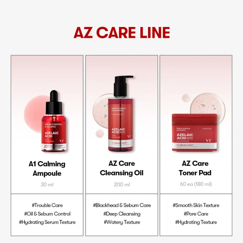 VT COSMETICS AZ Care Toner Pad - Tonizačné tampóny s kyselinou azelaovou 4